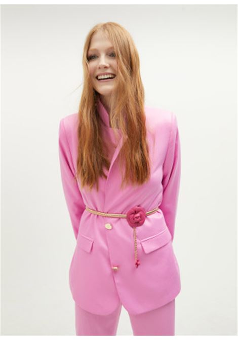 Cintura elasticizzata metallo fiori effetto LOLA CASADEMUNT | LS2506008FUCSIA